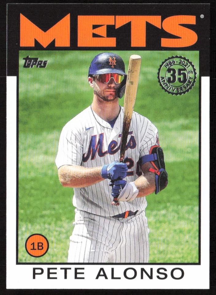 2021 Topps 1986 Topps Baseball Pete Alonso #86B-65 Mets - Image 1 of 2