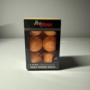 Pro Penn 6-PK 40mm TABLE TENNIS BALLS Orange PING PONG 3-Star PROFESSIONAL NEW!! - Picture 1 of 6