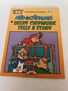 Vintage 1996 Coloring Book EVERY CHIPMUNK TELLS A STORY -Alvin Simon Theodore - Bild 1 von 4