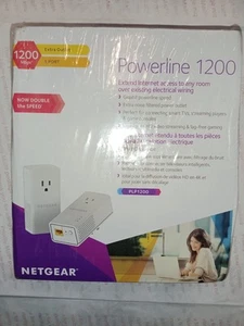 Netgear Powerline 1200 1 Gigabit Port Extra Steckdose PLP 1200 Neu Versiegelt - Lesen Sie unten - Bild 1 von 21