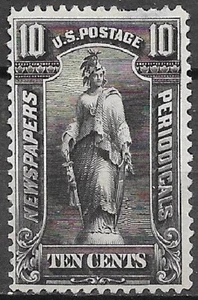 USA Newspaper Stamps 1895 10c black Scott #PR117 mint hinged see scans - Picture 1 of 2