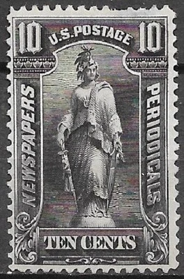 USA Newspaper Stamps 1895 10c black Scott #PR117 mint hinged see scans - Image 1 of 2