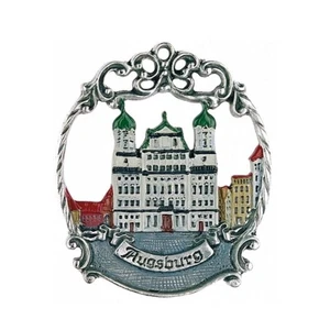 Augsburg Germany Deutscher Zinn Christbaumschmuck Deko Made Germany - Bild 1 von 3