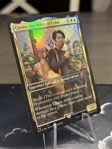 MTG Magic the Gathering Walking Dead Secret Lair Foil Glenn the Voice of Calm NM - Picture 1 of 5