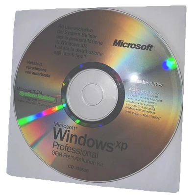 Microsoft Windows XP Professional OEM PREINSTALLATION KIT * SOLO DVD * - Immagine 1 di 3