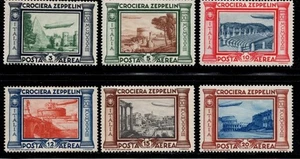 Italy 1933 Airmail Zeppelin complete set MLH old CV 150 EUR very seldom - Picture 1 of 2