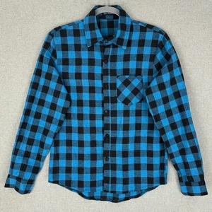 ByC Homme Herren blau kariertes Langarm Relaxed Fit Knopfleiste Hemd XL - Bild 1 von 6