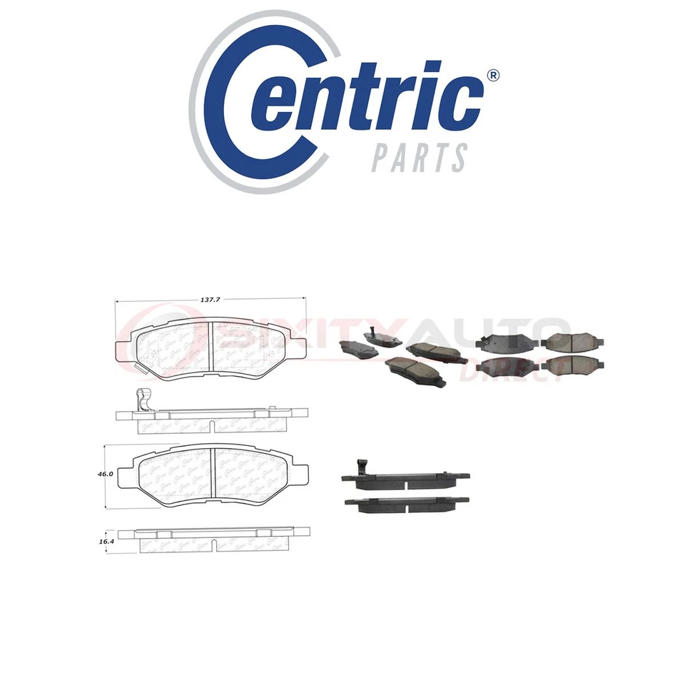 Centric C-TEK Ceramic Disc Brake Pads for 2011 Saab 9-4X 2.8L 3.0L V6 - Kit sn - Imagem 1 de 4