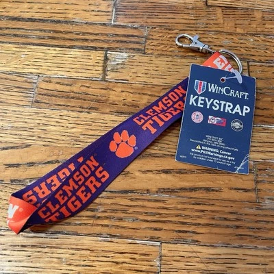 Clemson Tigers Wincraft Keystrap 1" Lanyard Orange & Purple NCAA Keychain - Image 1 of 4
