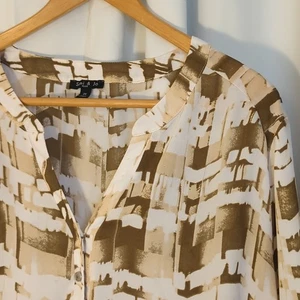 Sami And Jo Top, Women's Plus Size 2X, neutral colors, 3/4 sleeve - Picture 1 of 7