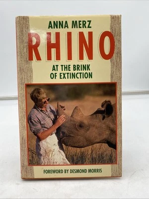 RHINO AT THE BRINK OF EXTINCTION- Signed Anna Merz- English Conservationist - Image 1 of 4