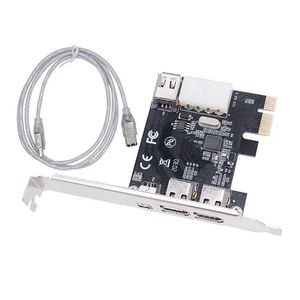 PCI-E 1X 1394 4-Port DV Video Capture Card Firewire-Karte 800/400/200/100M6344 - Afbeelding 1 van 6