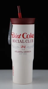 Nuovo bicchiere di paglia Owala Diet Coca Cola Social Club acciaio inox 24 oz edizione speciale. - Foto 1 di 5