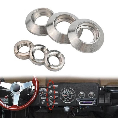 Inclusive Dashboard Control Bezels & Nuts Package for Jeep CJs '72 '86 - Image 1 of 4
