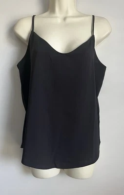 New J. Crew 365 Women’s Black V Neck Spaghetti Strap Tank Cami Top Size 8 - Image 1 of 4