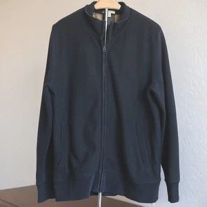 Burberry Brit Full Zip Jacket Logo Casual Layering Top Black Mens Size L - Picture 1 of 17