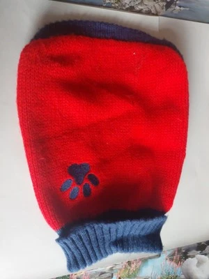 Hundepullover Acryl Rl ca. 20 Cm Rot/blau - Bild 1 von 4