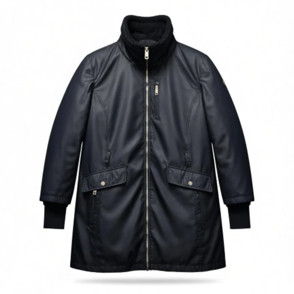 Chaqueta forrada manga larga cremallera completa ribete cuello polar resistente al agua MICHAEL KORS Foto 1 de 4