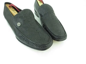 KING DUPONG Francia Zapatos Oxford de Vestir Cuero Negro Italia Hombres EUR 42 US 8 [A7 - Imagen 1 de 8