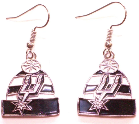 San Antonio Spurs Knit Hat Earrings Cover