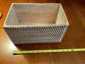 VTG. Wicker Basket Woven Vintage Rattan Storage/Display Small 10”x6.5”x 5” - Picture 1 of 6