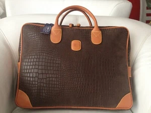 BRIC'S MILANO LIFE L COCCO AKTENTASCHE TABAK KROKO GEPRÄGTES LEDER COMPUTERTASCHE - Bild 1 von 10