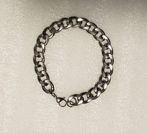 Cuban Link Bracelet .54 inches Wide 8.85 inches Long 316L Stainless Steel NEW - Picture 1 of 7