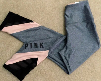 Victoria's Secret Rosa Ultimate Cintura Alta Malla Tobillo Leggings Gris Rosa M L Foto 1 de 4