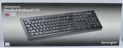 Kensington ValuKeyboard Standard USB Keyboard UK QWERTY Wired Spill Proof Black - Image 1 of 4