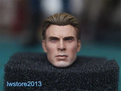 1:12 Head Sculpt Captain America Carved For 6" Male mafex Action Figure Body - Image 1 of 2