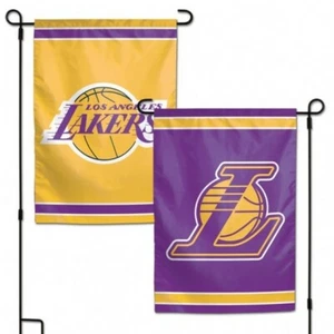 Los Angeles Lakers 12x18 Double Sided Design 2 Sided Garden Flag NBA - Picture 1 of 1
