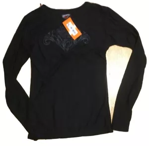 Harley-Davidson Woman’s Small Burnout Tee. Black Size Small New With Tag. - Picture 1 of 7