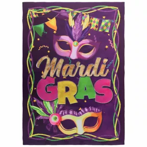 Mardi Gras Carnival Garden Flag 12x18in Cute Novelty Yard Flag Mardi Gras Flag - Picture 1 of 3