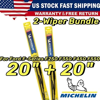 For 1999-2008 Ford F250 F350 F450 F550 F-Series Super Duty Wiper Blades 2pk - Image 1 of 4
