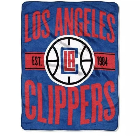 Los Angeles Clippers Raschel Throw Blanket 46x60 Cover