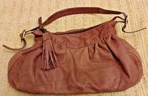 Leather/Soft /Light Purple Shoulder Bag By Pell Mell - Picture 1 of 8