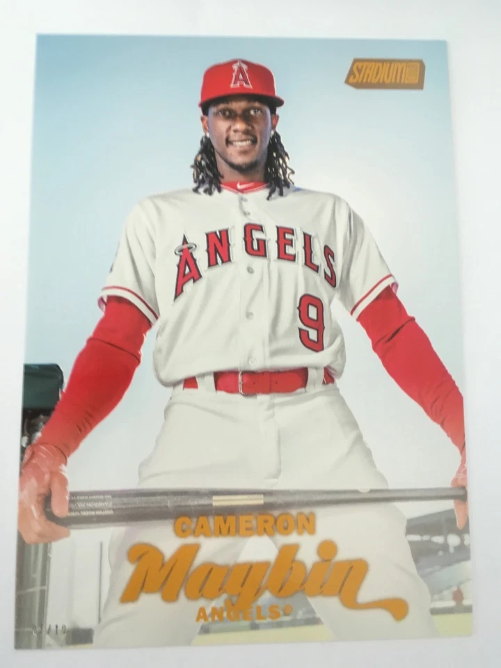2017 Topps Stadium Club Jumbo 5x7 Cameron Maybin Angels 184 #’d 01/10 Gold - Image 1 of 1
