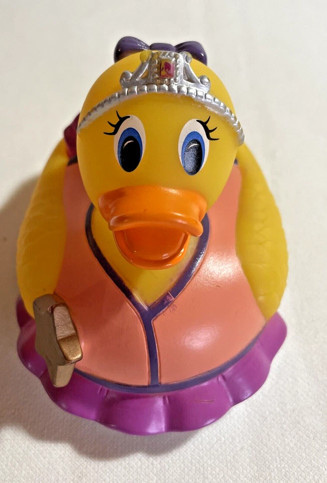 Munchkin Bonita Princesa Goma Pato Bañera Pato Juguete appx 4" de largo Foto 1 de 4