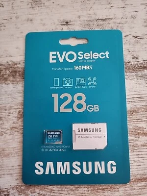 Samsung EVO Select 128 GB MicroSDXC UHS-I Card mit Adapter *NEU* - Bild 1 von 3