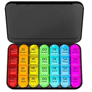 Doruimi Tablettenbox 7 Tage Morgens Mittags Abends, Klein Pillendose Große Fä...