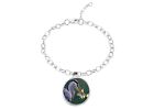 Heron Fish ref1z1 DOME on a silver Anklet / Bracelet jewellery Gift