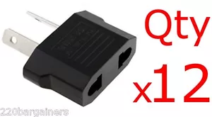 Australia / New Zealand Plug Adapter 12PK - Change US-Plug to AUS/NZ Style Plug - Picture 1 of 4