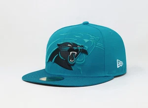 New Era 59Fifty Men Boys Cap Carolina Panthers On Field Turquoise Fitted Hat - Picture 1 of 5