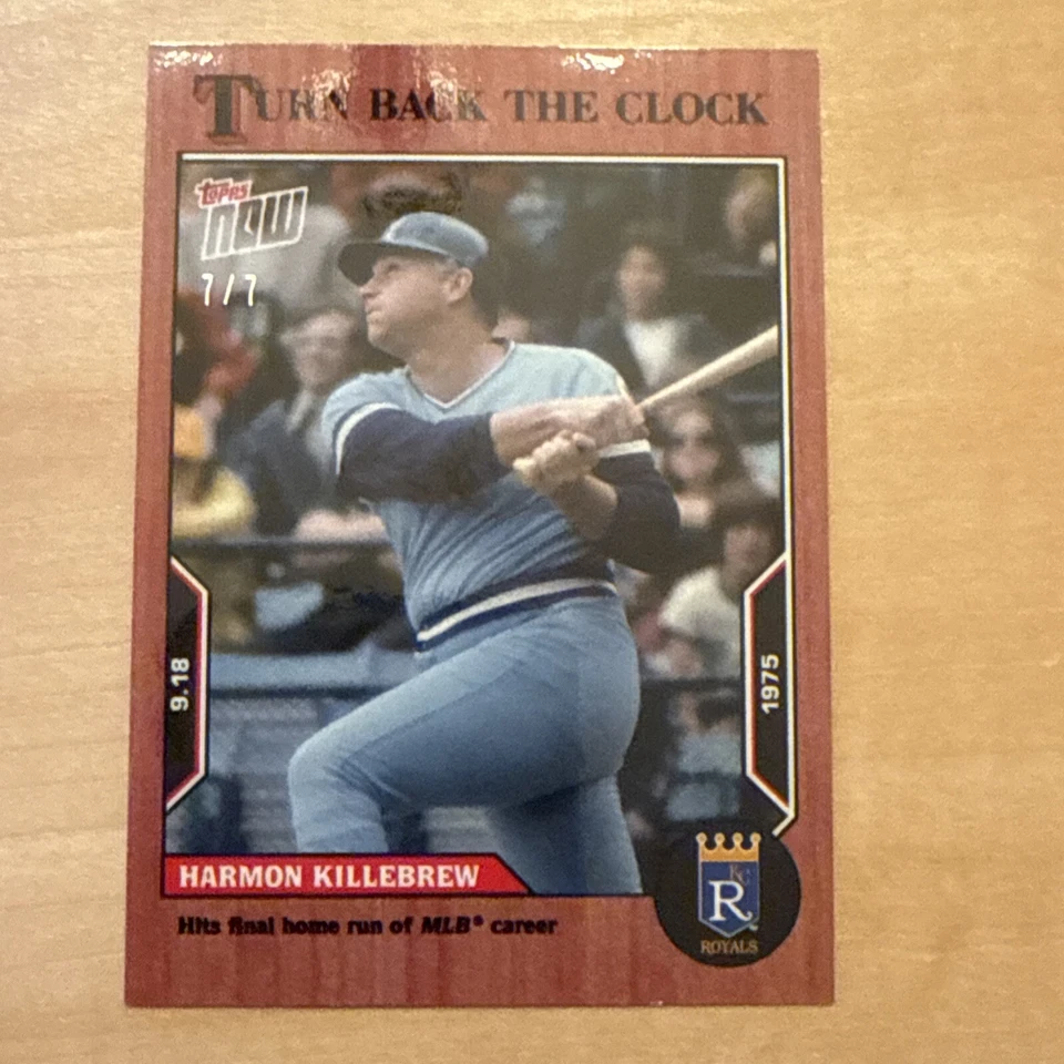 2022 MLB TOPPS NOW TBTC 172 HARMON KILLEBREW KANSAS CITY ROYALS  CHERRY 7/7 - Image 1 of 2