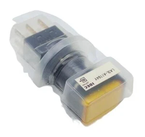 IDEC LA3L-A1T64Y 16mm Illuminated Industrial Panel Mount Indicator PushButton - Picture 1 of 2