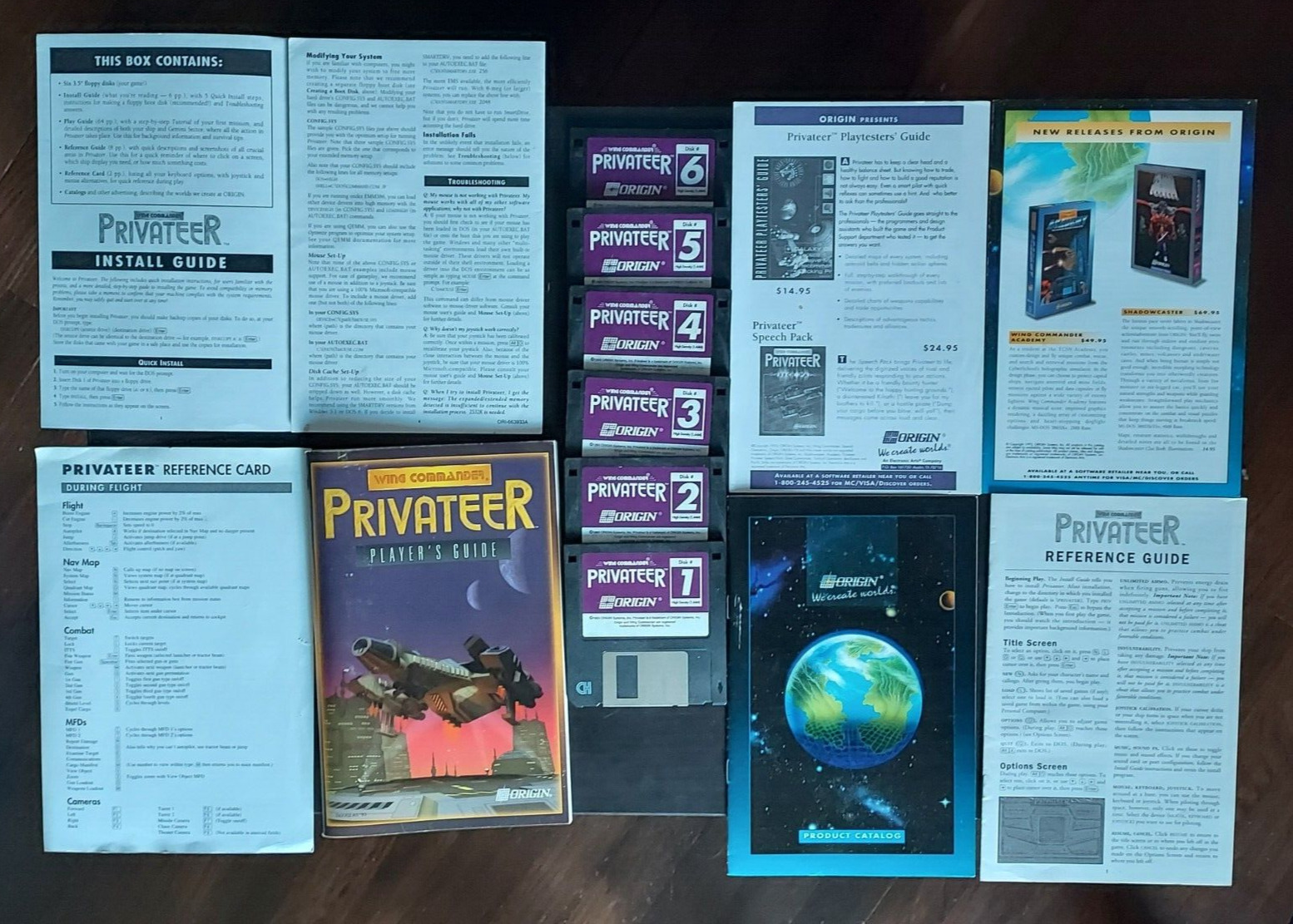 WING COMMANDER PRIVATEER - ORIGIN GAME PC MS-DOS 3.5" DISKS  - NOT TESTED