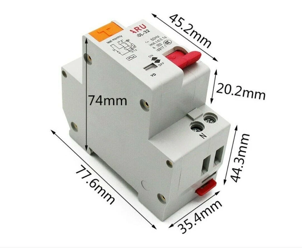 MAGNETOTERMICO DIFFERENZIALE SALVAVITA 16A 25A 63A 50A 40A 32A interruttore 220v - Immagine 1 di 1