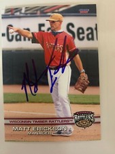Matt Erickson 2021 Signed Team Card In Person Wisconsin Timber Rattlers