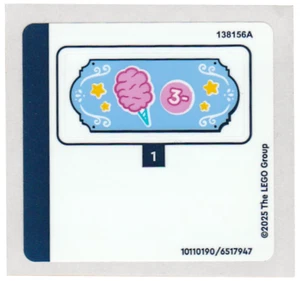 LEGO STICKER SHEET ONLY 42643 COTTON CANDY STAND & SCOOTER from set New - Picture 1 of 1