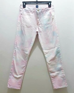 GAP Girl Stretch Super Skinny Cotton Candy Tie Dye Jeans Size 18 - Picture 1 of 5